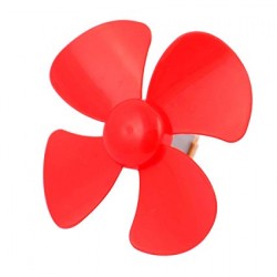 80mm Four-Blade Propeller Red